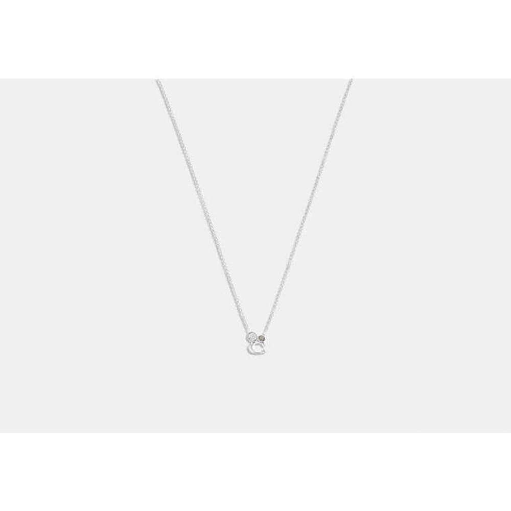 Coach Signature Crystal Cluster Necklace